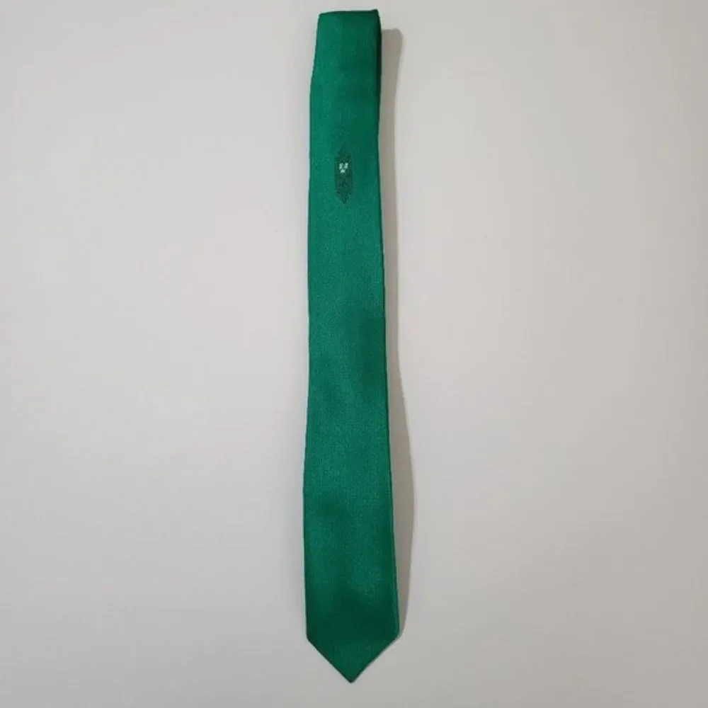 Men's Vintage Sears Creative Cravat Embroidery Green Minimal Design‎ Green Tie